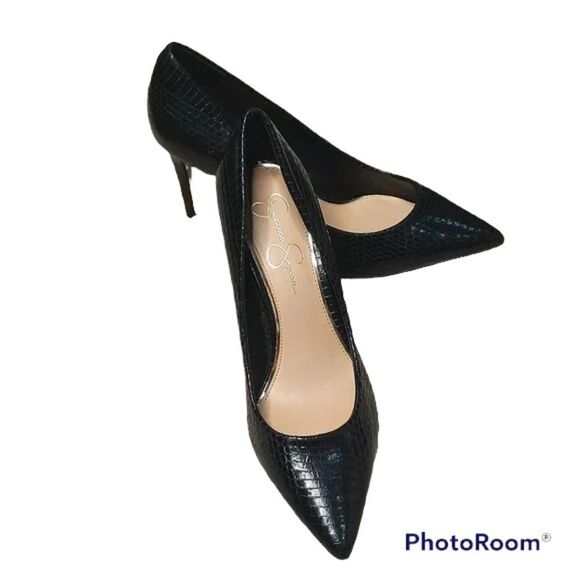 ✨ JESSICA SIMPSON Carpenter Snakeskin Print Pump ✨ - Picture 6 of 8